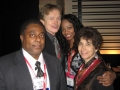 Urban Mix TV Producer Aaron Price and Producer/Presenter Ashia McGee with Rick Roberts and Linda Mensch at NATPE.