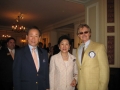 Dong Kurn Lee, Rotary International President 2008-09, and his wife are welcomed by Rick Roberts.