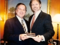 City of Chicago Mayor Richard M. Daley and Rick Roberts celebrate the Mayor's birthday.